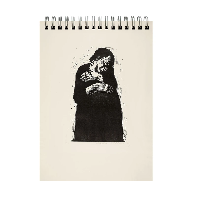 دفتر طراحی 40 برگ مدل کته کلویتز تنهایی کد a5-14