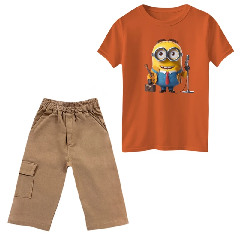 ست تی‌شرت و شلوارک پسرانه مدل مینیون کد 9
