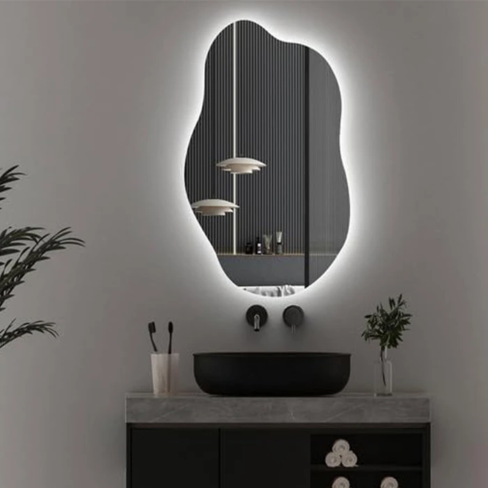 آینه سرویس‌ بهداشتی آزالیا مدل بک لایت دفرمه DF1BC4060 سایز 60*40 سانتی متر