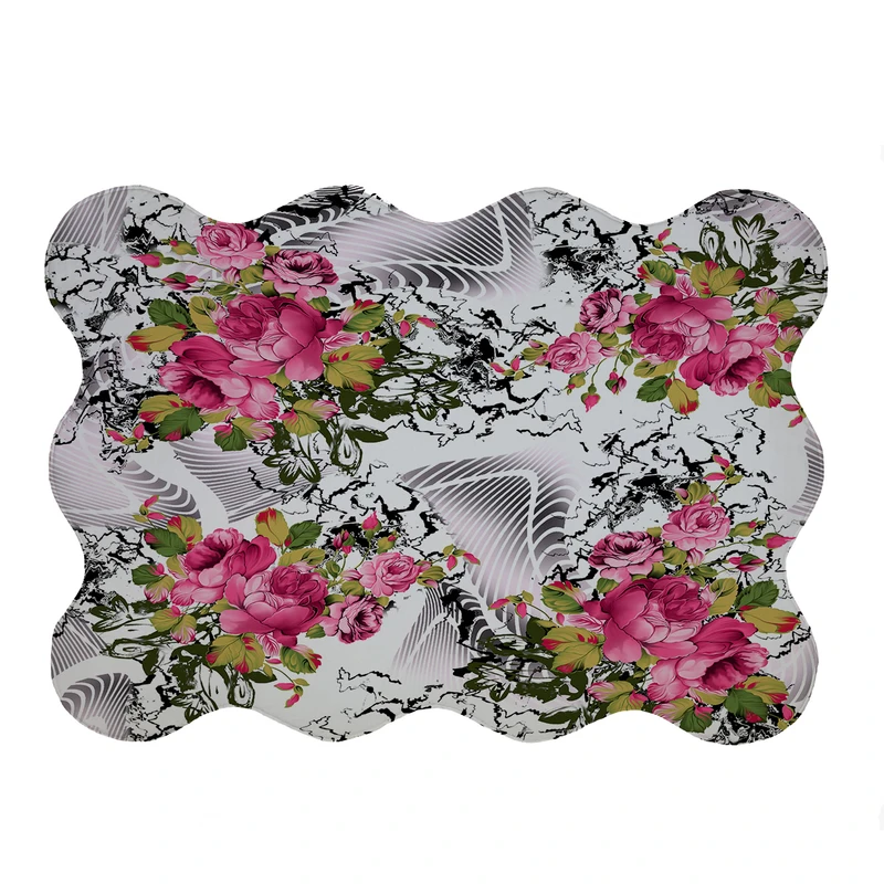 پادری مدل دالبر طرح گل کد 5251 سایز 80x110 سانتی متر 