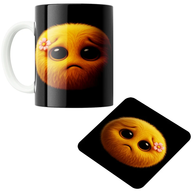 ماگ پاد آفرین مدل ایموجی کد 18 به همراه زیر لیوانی