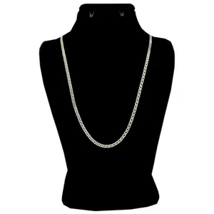 زنجیر نقره زنانه مدل دوبل کد roz7