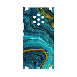 MAHOOT Turquoise marblewith golden streaks-FullSkin Cover Sticker for Nokia 9 Pureview