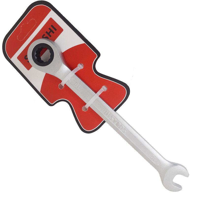 آچار یک سر تخت ویک سر رینگی جغجغه ای سوباشی مدل ZWE سایز 10میلی متر