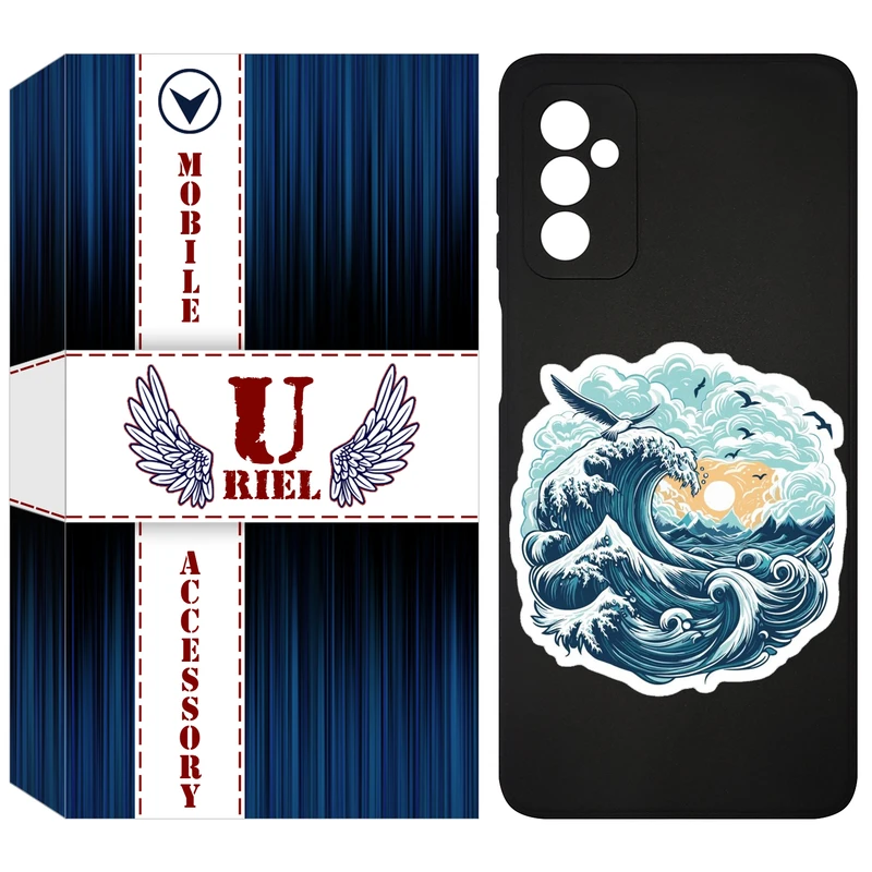 کاور یوریل مدل KSH کد 99 طرح موج دریا مناسب برای گوشی موبایل سامسونگ Galaxy F13 4G / M13 4G / M23