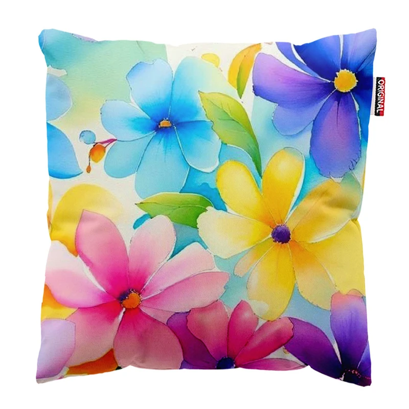  کوسن پاد آفرین طرح گل کد 1412 سایز 30*30 سانتی متر