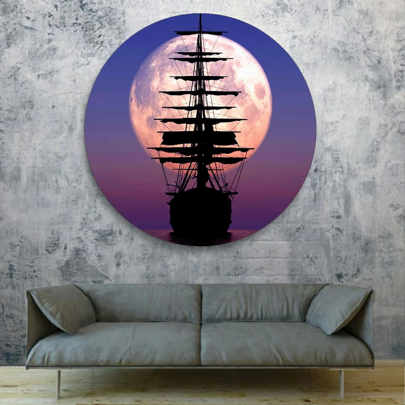 پوستر پارچه ای طرح کشتی و دریا کد BK1526