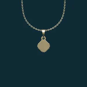 گردنبند طلا 18 عیار زنانه مدوپد مدل هندسی کد AA2-1-1257