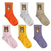 جوراب دخترانه تن پوش هنگامه مدل بوکله تدی مجموعه 6 عددی