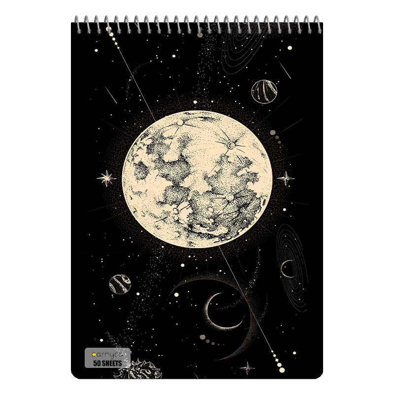دفتر نقاشی 50 برگ سیمی کارنیکا طرح ماه Moon کد 71453