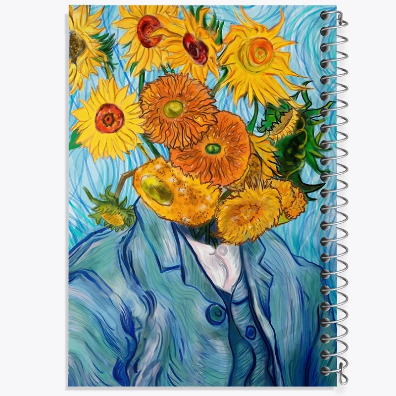 دفتر ژورنال نویسی 50 برگ خندالو مدل نقطه ای طرح ونسان ونگوگ کد F278