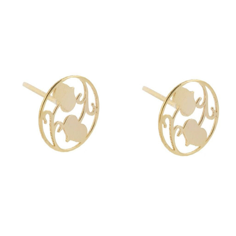 نیم ست طلا 18 عیار زنانه مدل دایره کد GH6350 نیم ست طلا 18 عیار زنانه مدل دایره کد GH6350