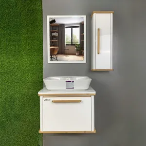 ست کابینت و روشویی دیواری برلیان مدل 0107 به همراه آینه و باکس