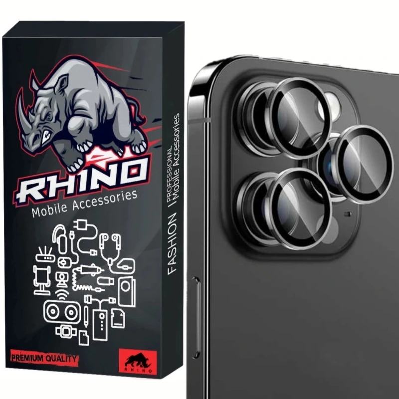 محافظ لنز دوربین راینو مدل‌ رینگی فلزی مناسب برای گوشی موبایل اپل IPhone 15 Pro/ 15 Pro Max