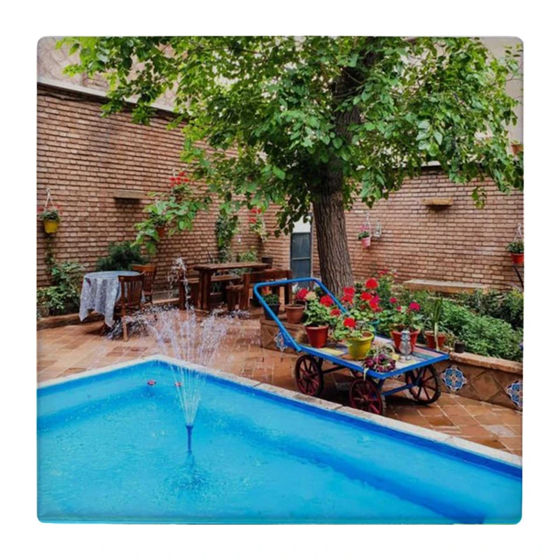  زیر لیوانی  طرح حیاط ایرانی و گاری گل کد    4861122_3746