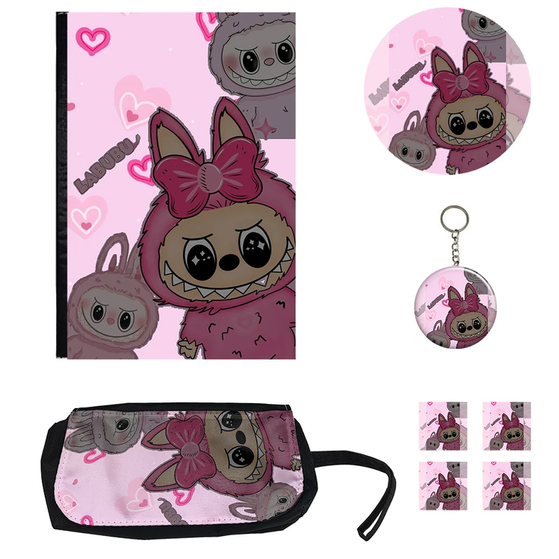 بسته لوازم تحریر مدل لبوبو شامل کلاسور فانتزی کد1 مجموعه 8 عددی