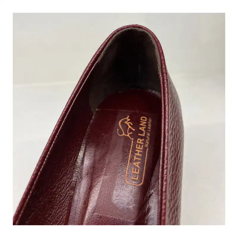 کفش زنانه سرزمین چرم مدل 1365 رنگ زرشکی