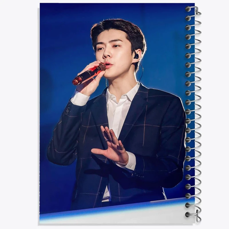 دفتر مشق 50 برگ خندالو مدل سهون گروه اکسو EXO کد 13472