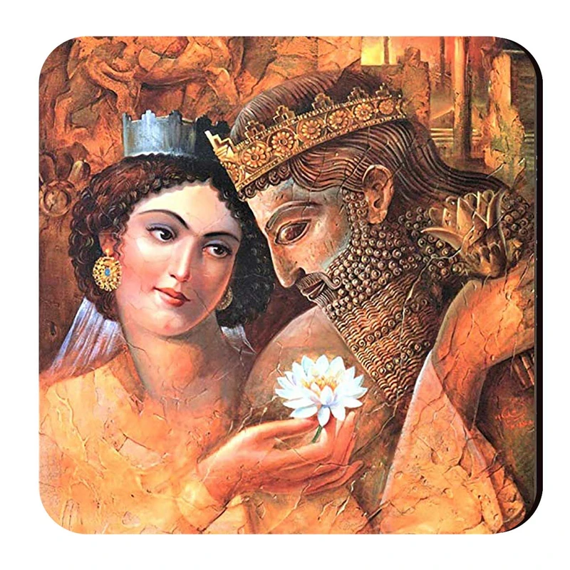 زیرلیوانی طرح بانوی هخامنشی کد wzl91