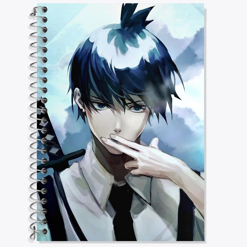 دفتر زبان 50 برگ خندالو مدل دو خط طرح هایاکاوا انیمه مرد اره ای Chainsaw Man کد 17853