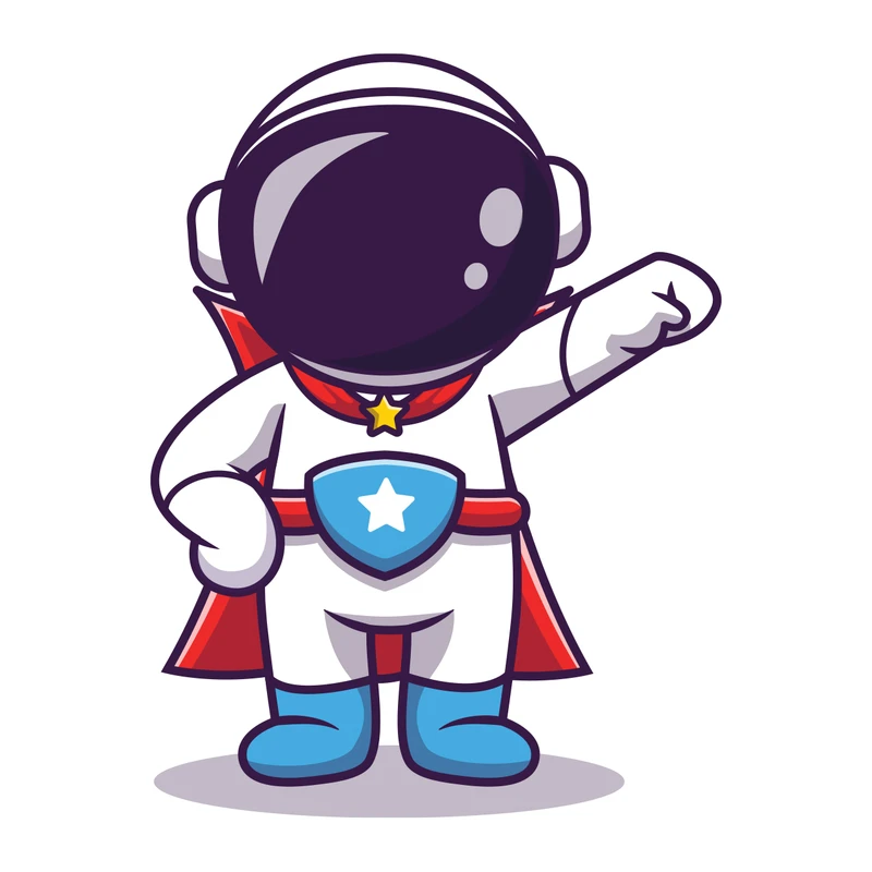 استیکر خودرو پویا مارکت طرح فضانورد کد 1266