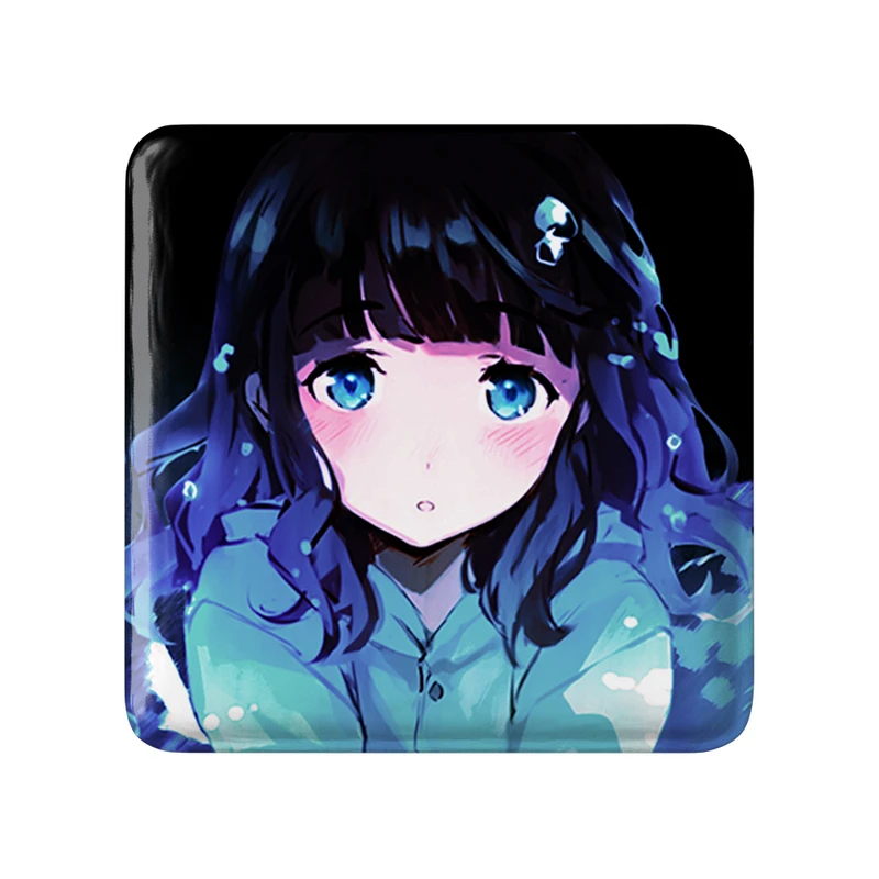 مگنت خندالو طرح دختر انیمه ای  مدل مربعی کد 18021