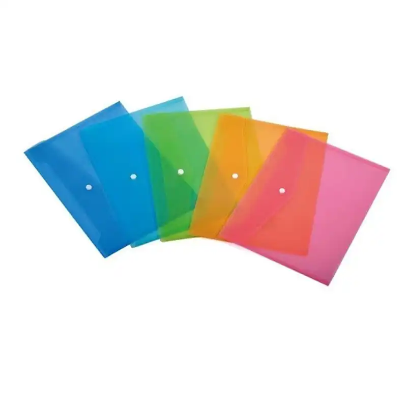 پوشه دکمه دار مدل A4 glassy بسته 24 عددی