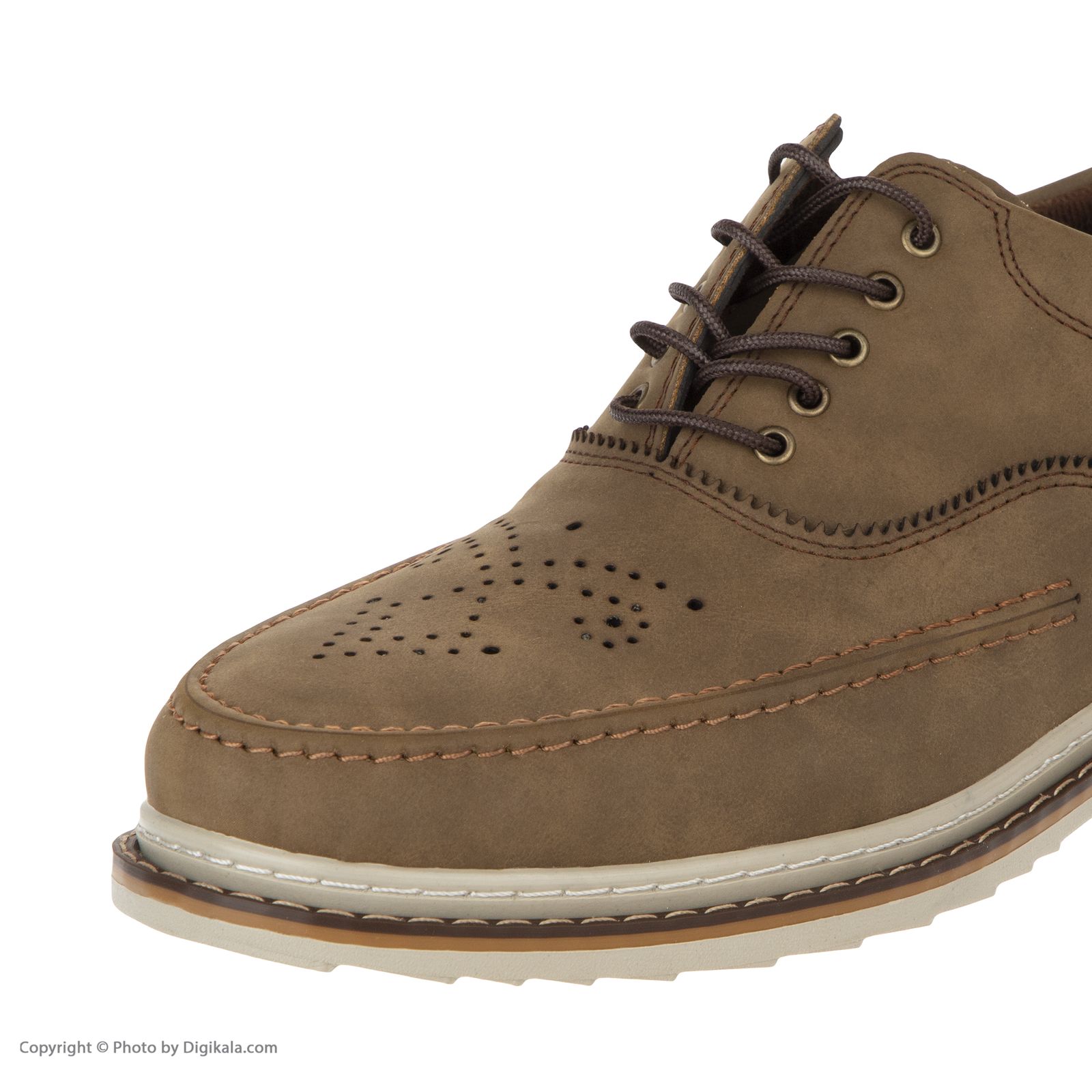 کفش مردانه مدل نبوک کد k.baz.131 رنگ قهوه ای -  - 4