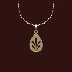 گردنبند طلا 18 عیار زنانه مدوپد مدل هندسی کد W2-1-1195