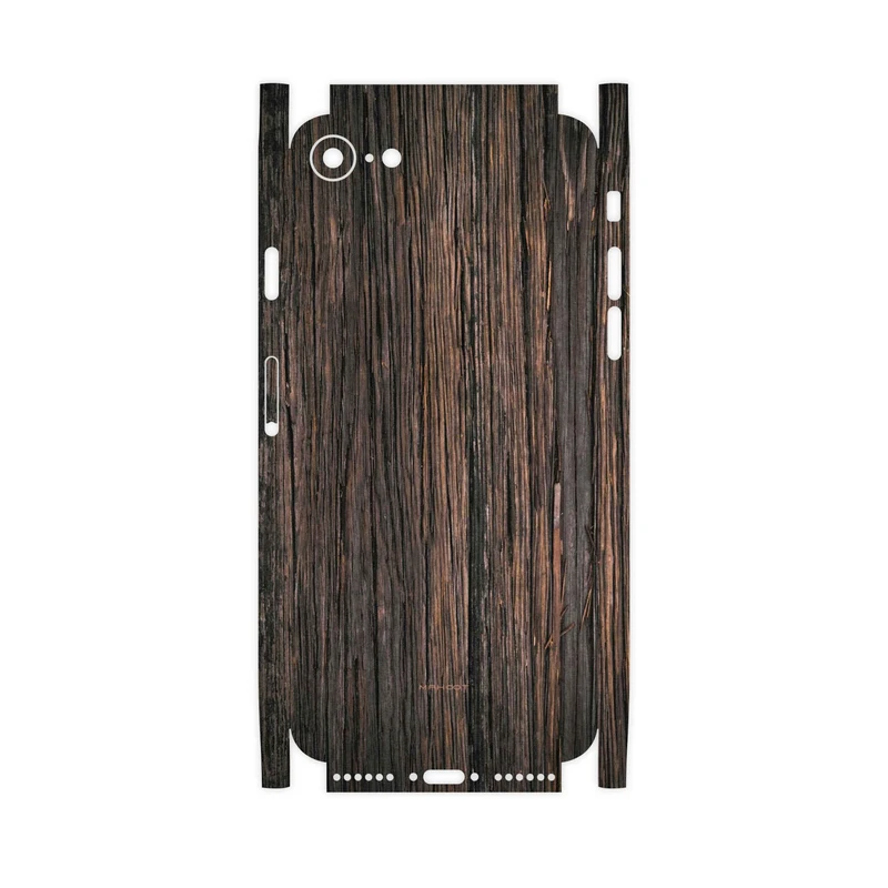 برچسب پوششی ماهوت مدل Burned-Wood-FullSkin مناسب برای گوشی موبایل اپل iPhone SE 2022