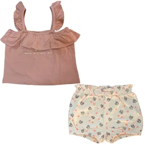 ست تاپ و شورت نوزادی کیابی مدل 46838 گربه اشرافی رنگ صورتی