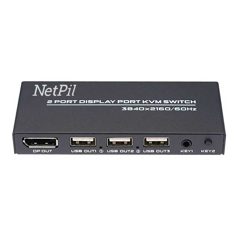 کی وی ام سوئیچ ۲ پورت DisplayPort نت پیل مدل DK201