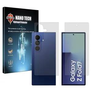 Nano tech Tough model transparent screen protector suitable for Samsung Galaxy Z Fold7 mobile phone Along with the phone back protector