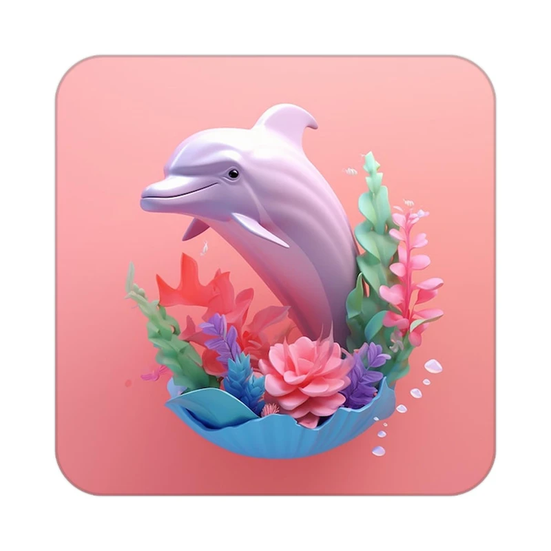 زیر لیوانی کاکتی طرح حیوانات رنگی مدل mp25305