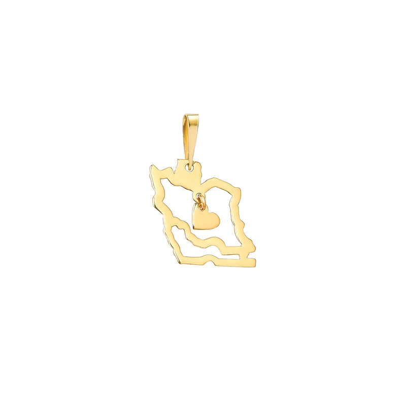 آویز گردنبند طلا 18 عیار زنانه ماوی گالری طرح قلب ایران