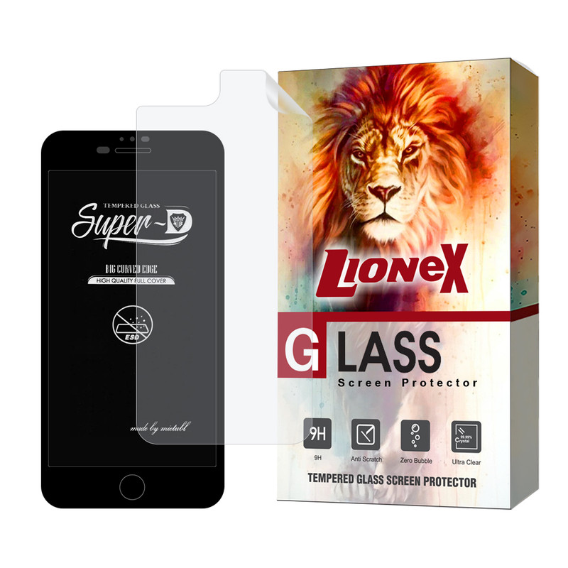 محافظ صفحه نمایش لایونکس مدل SUPNABKLI مناسب برای گوشی موبایل اپل iPhone 7 Plus / 8 Plus به همراه محافظ پشت گوشی