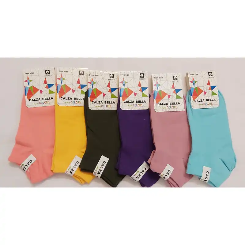 جوراب ساق کوتاه زنانه مدل ساده بسته 6 عددی