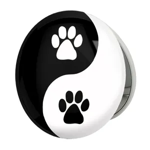 آینه جیبی خندالو طرح یین و یانگ مدل تاشو کد 6221 