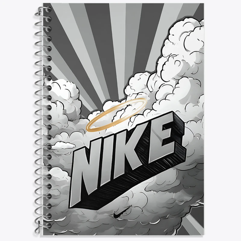 دفتر زبان 50 برگ خندالو مدل دو خط طرح نایک (Nike) کد F6968