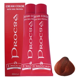 رنگ مو پروکسا سری Copper شماره 7.4 حجم 60 میلی لیتر رنگ بلوند مسی متوسط مجموعه 2 عددی