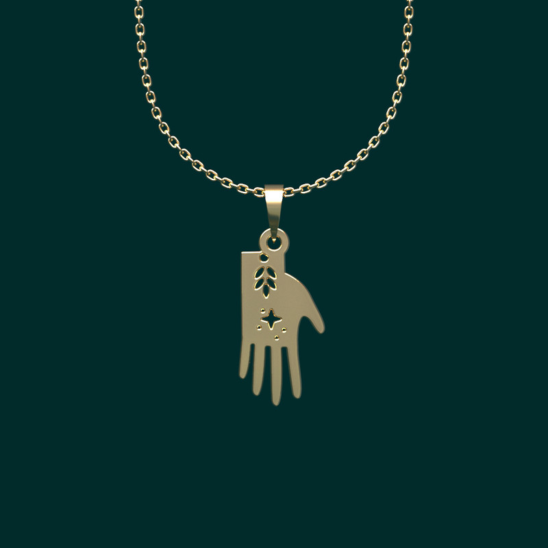 گردنبند طلا 18 عیار زنانه مدوپد مدل دست کد TT2-1-1167 گردنبند طلا 18 عیار زنانه مدوپد مدل دست کد TT2-1-1167