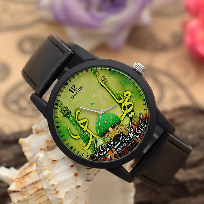 ساعت مچی عقربه ای ناکسیگو طرح یا مهدی کد LF4259