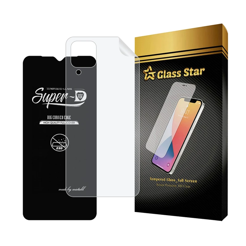 محافظ صفحه نمایش گلس استار مدل SUPNABKGS مناسب برای گوشی موبایل سامسونگ Galaxy A12 / A12 Nacho / M12 به همراه محافظ پشت گوشی