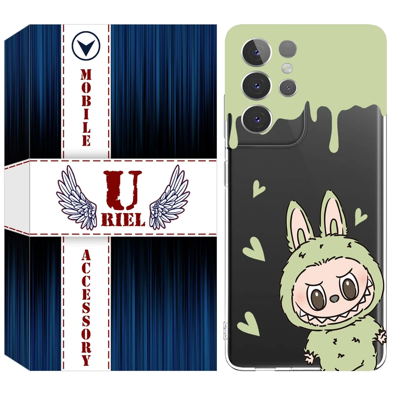کاور یوریل مدل Clear کد 132 طرح لبوبو Labubu مناسب برای گوشی موبایل سامسونگ Galaxy S21 Ultra