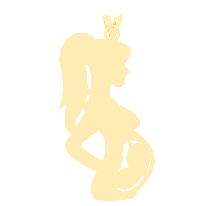 آویز گردنبند طلا 18 عیار زنانه کرابو طرح مادر و جنین مدل Kr3306