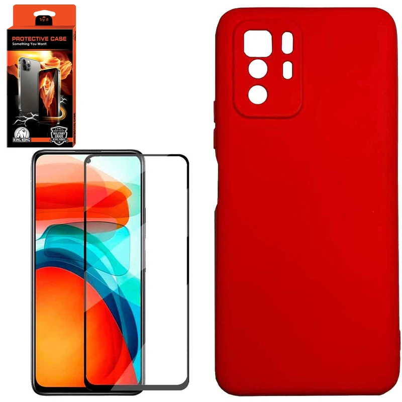 کاور کینگ کونگ مدل سیلیکون مناسب برای گوشی موبایل شیائومی Poco X3 GT به همراه محافظ صفحه نمایش