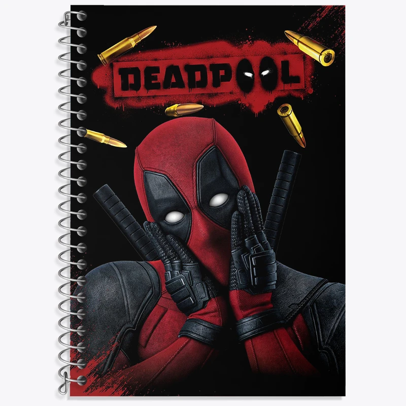 دفتر نت موسیقی 50 برگ خندالو طرح ددپول (Deadpool) کد N2841