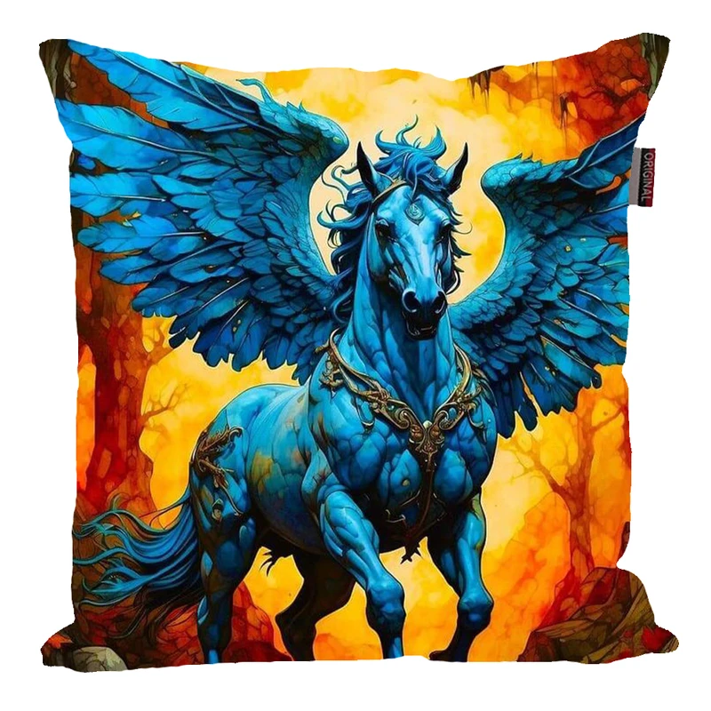 کوسن مدل زیبا اسب بال دار کد 886