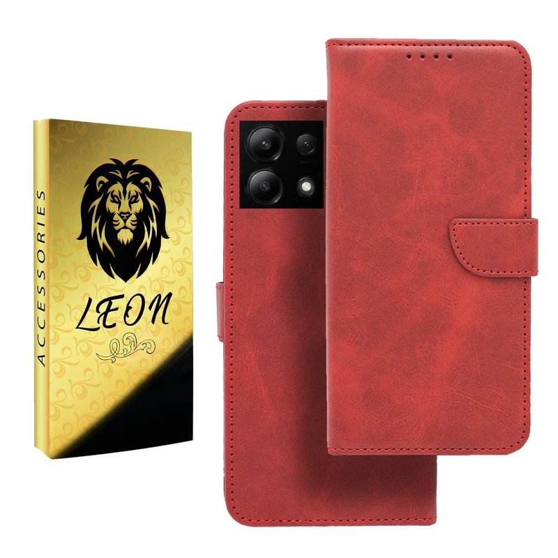 کیف کلاسوری لئون مدل Khoshi Yo مناسب برای گوشی موبایل شیائومی Redmi Note 13 4G