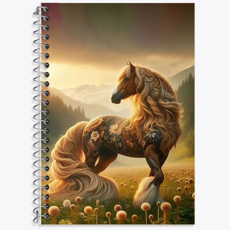 دفتر نت موسیقی 50 برگ خندالو طرح اسب کد F5894